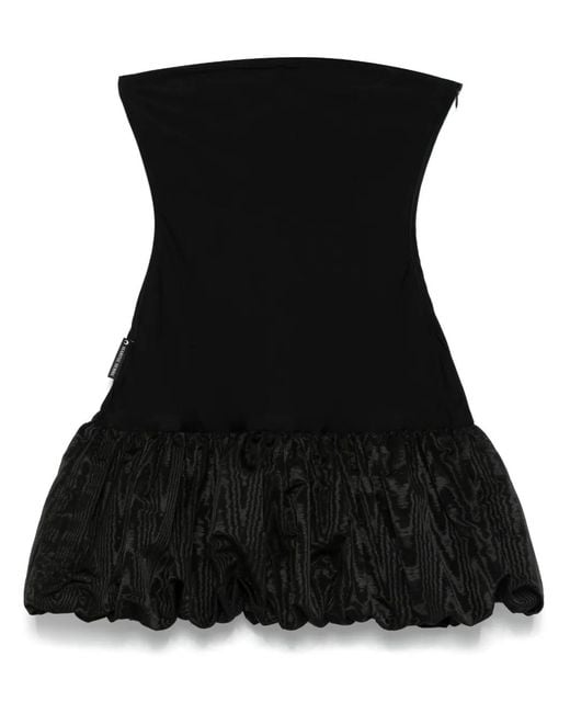 MARINE SERRE Black Moire Mini Dress