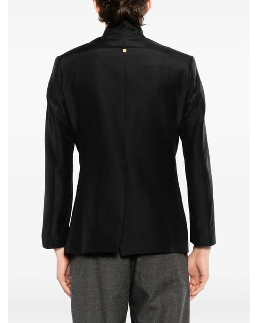 Samuel Guì Yang Black Mandarin-Collar Jacket for men
