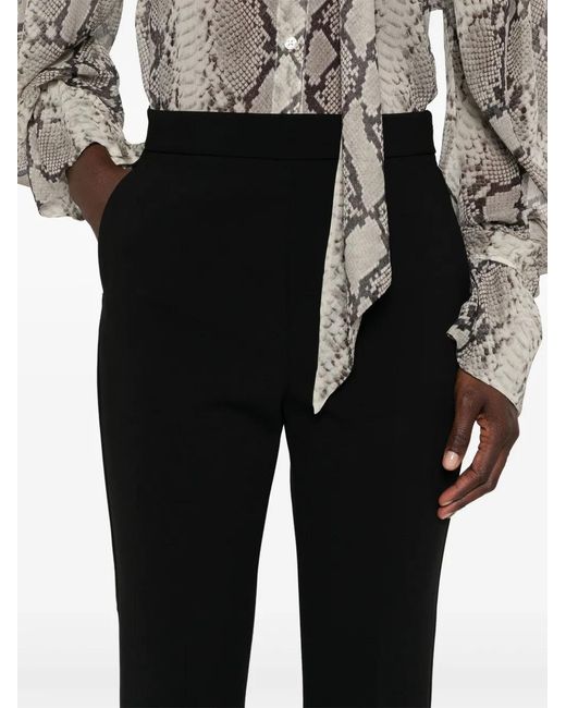Max Mara Black Parata High-Waist Bootcut Trousers