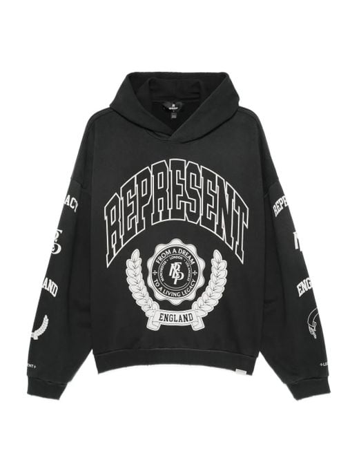 メンズ Represent グラフィック パーカー Black