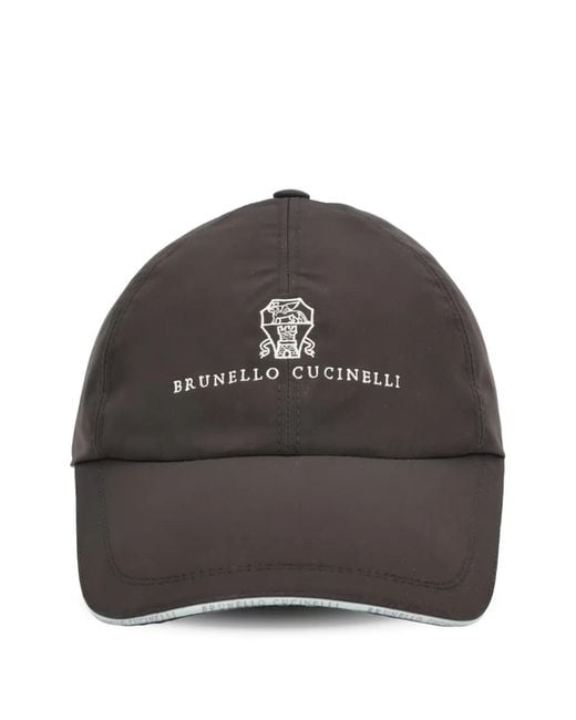 Brunello Cucinelli Gray Logo Baseball Cap for men