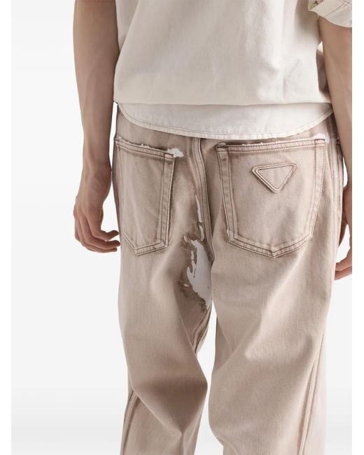 Prada Gray Bull Denim Five-Pocket Jeans for men