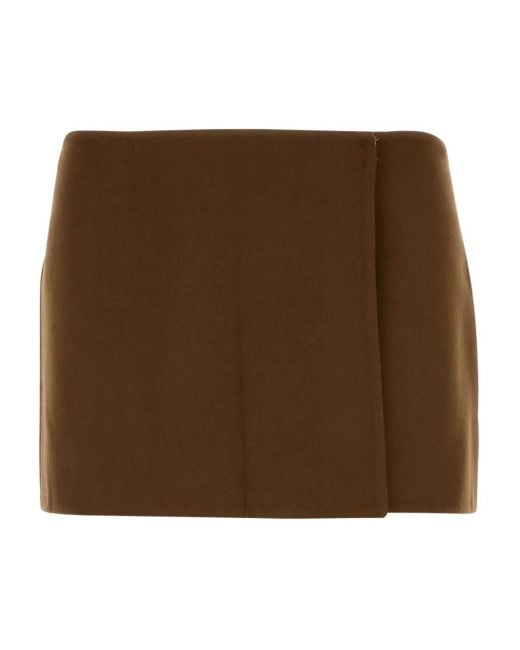 Minifalda con detalle del logo Miu Miu de color Brown