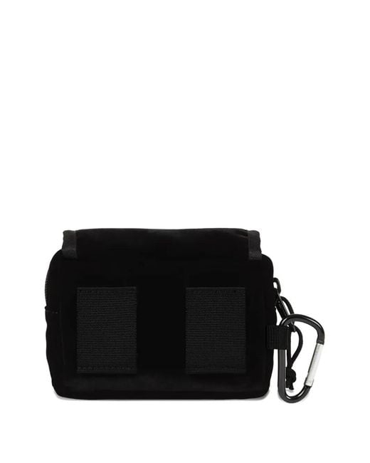 Supreme Black Logo-Patch Belt Bag for men