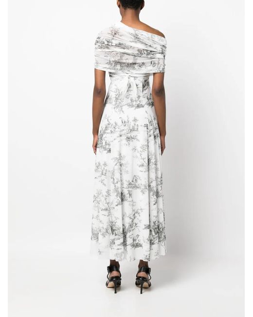 Philosophy Di Lorenzo Serafini Gray Floral-print Maxi Dress