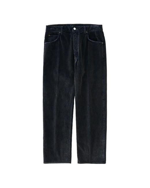 Studio Nicholson Black Woodstock Corduroy Trousers for men
