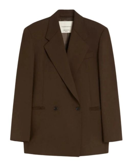 Blazer de lana con doble botonadura Weekend by Maxmara de color Brown