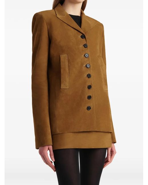 Khaite Brown Suede Jacket