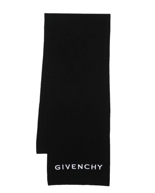 Écharpe à logo en intarsia Givenchy pour homme en coloris Black