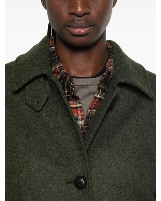 Schneiders Green Button-Up Wool Coat