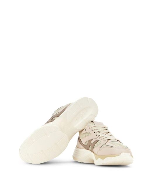 Hogan White Hyperactive Leather Chunky Sneakers
