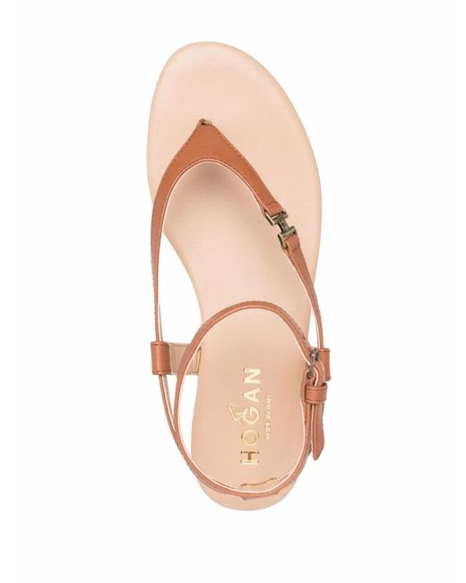 Hogan Brown Open Toe Sandals