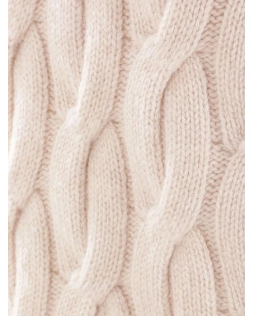 Zanone White Roll-Neck Cable-Knit Jumper for men