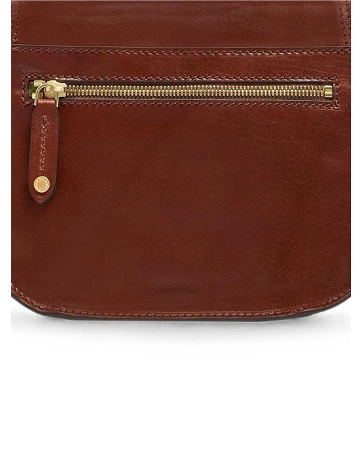 The Bridge Brown Buckle-Fastening Leather Cross Body Bag