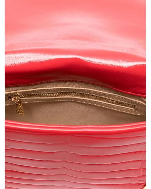 Borsa A Tracolla Con Effetto Pelle Di Coccodrillo di Love Moschino in Red