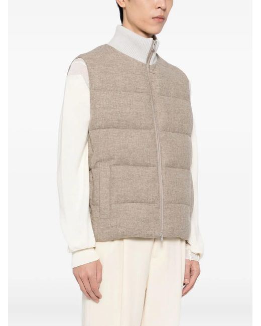Lardini Natural Sleeveless Down Jacket for men