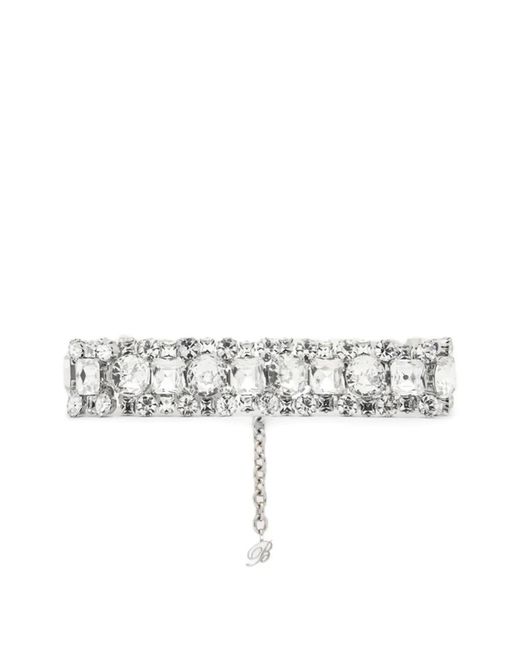 Blumarine Metallic Rhinestone Choker