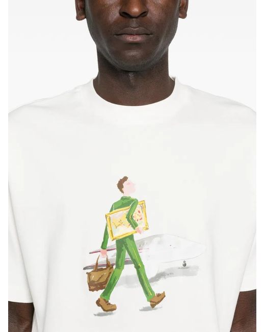 Drole de Monsieur White L'Homme Au Tableau T-Shirt for men