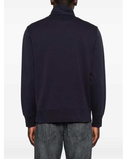 Gant Blue Quarter-Zip Sweater for men
