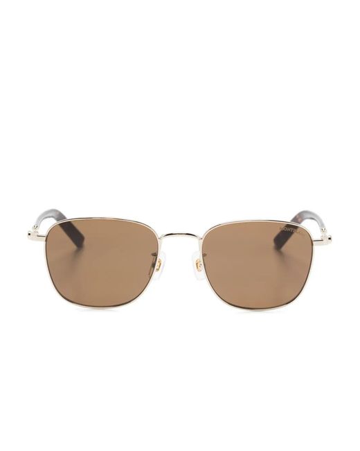Montblanc Brown Square-Frame Sunglasses