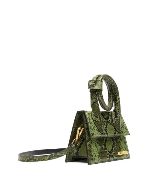Jacquemus Green Le Chiquito Noeud Leather Handbag