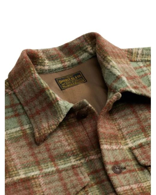 RRL Green Check-Patterned Cotton Shirt for men