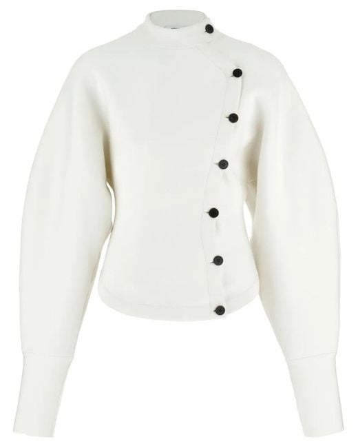 Ferragamo White Asymmetrical Jacket