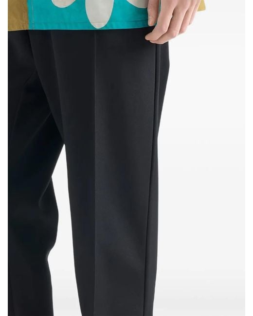 Prada Elastische Broek Met Logo in het Black voor heren