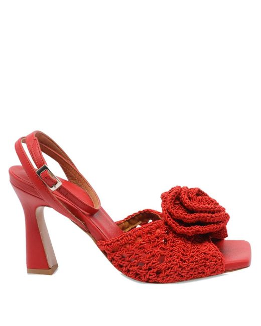 Angel Alarcon Red 90Mm Dream Heeled Sandals