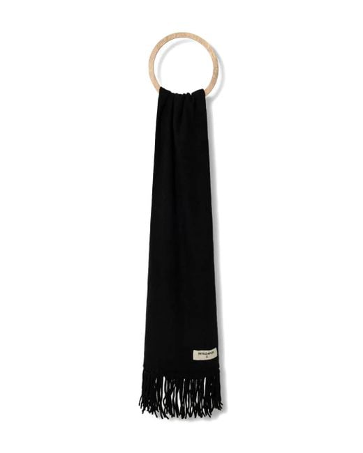 Fringed Scarf di Patrizia Pepe in Black