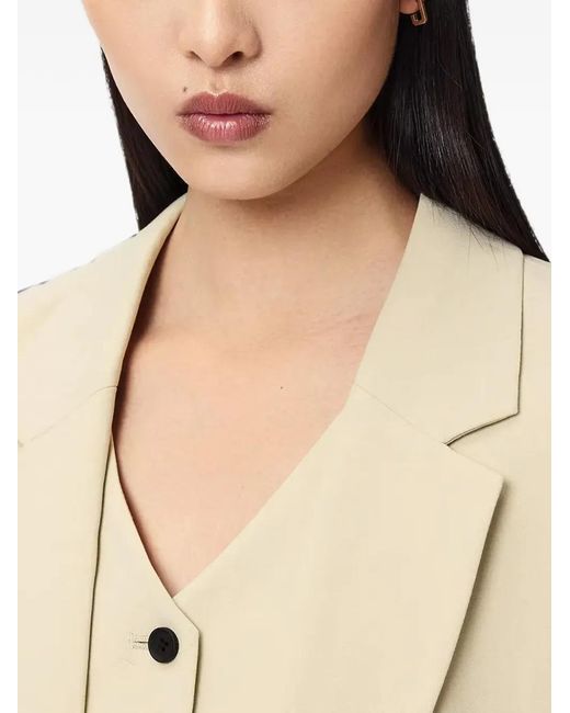 AllSaints Natural Single-Breasted Notched-Lapel Blazer