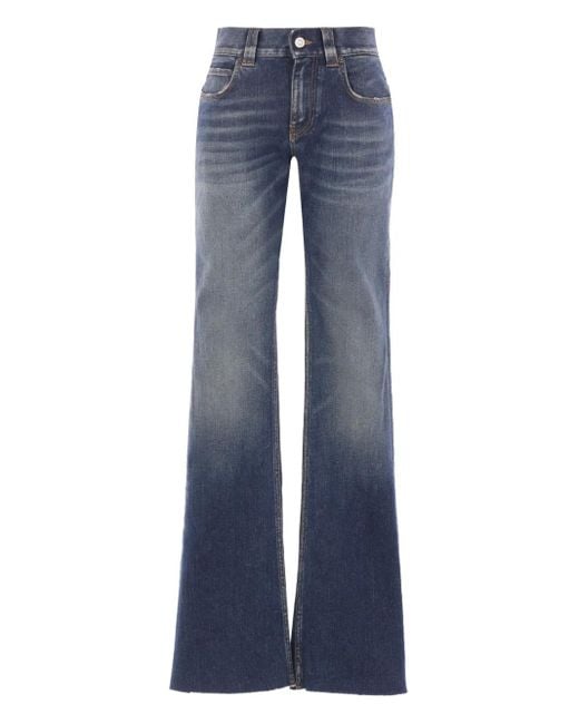 Balenciaga Blue Ausgefranste Jeans