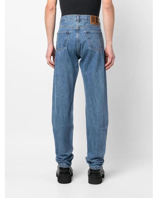 VTMNTS Blue High-Waisted Cotton Jeans for men