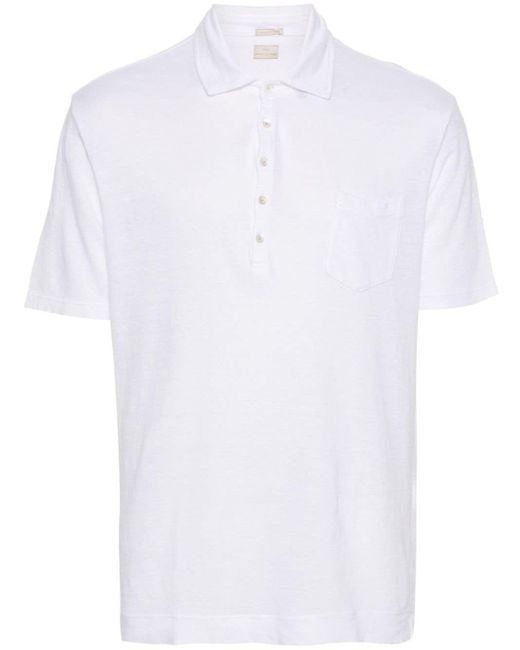 Massimo Alba Wembley Poloshirt aus Leinen in White für Herren