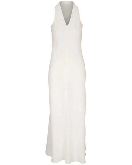 Robe Longue Sans Manches À Col V Peter Cohen en coloris White