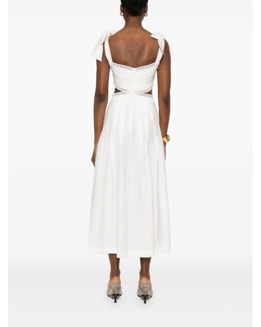 Sandro White Solena Midi Dress
