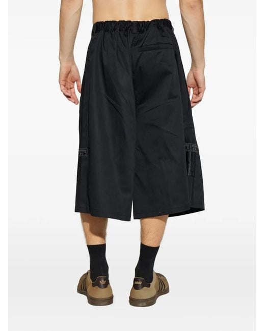 Adidas Black Adibreak Logo-Patch Shorts for men