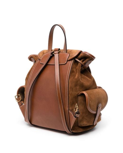 Vintage Polo Sport by Ralph Lauren Brown Suede Small Backpack RARE Vintage POLO Ralph Lauren Tan Suede Backpack | eBay main image 3