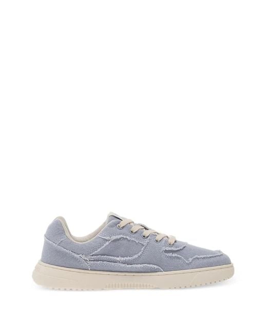 Barebarics White Baskets Zing Denim À Bords Francs