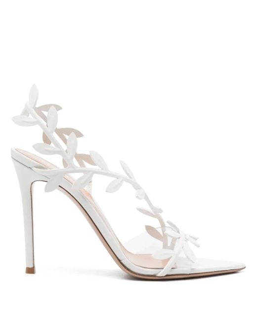 Gianvito Rossi White 105Mm Flavia Sandals