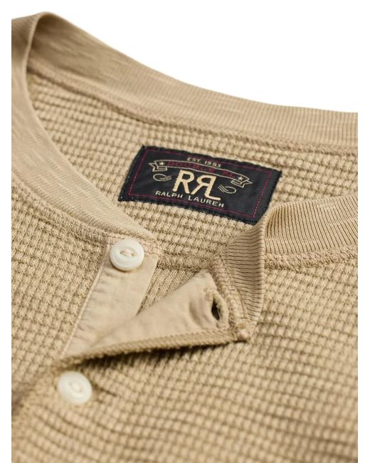 RRL Natural Buttoned Long-Sleeve Sweater for men