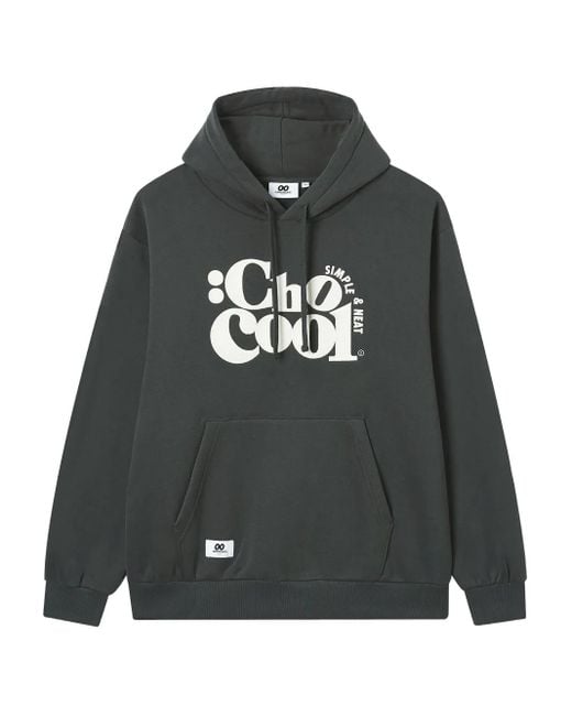 Chocoolate Black Logo-Print Hoodie for men