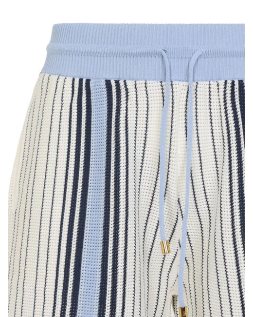 Amiri Blue Script Stripe Short for men
