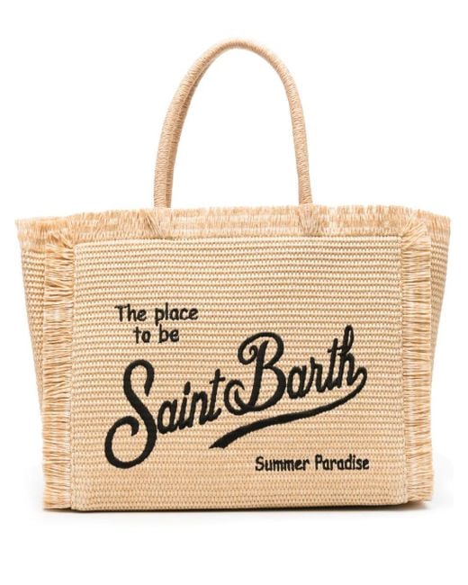 Mc2 Saint Barth Natural Vanity Straw Tote Bag