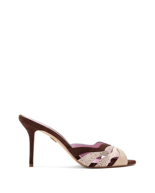 Titi Adesa Pink Jadesola Snake-Print Sandals