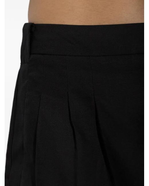 Rag & Bone Black Pleated Tailored Shorts