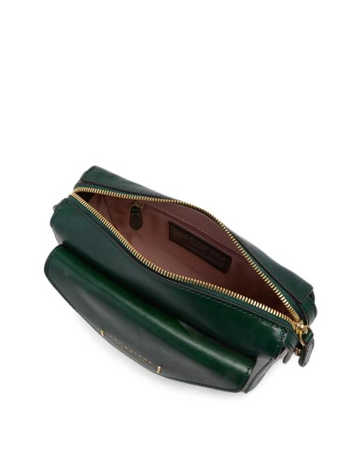 The Bridge Green Leather Cross Body Bag
