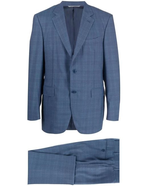 Canali Blue Single-Breasted Suit for men