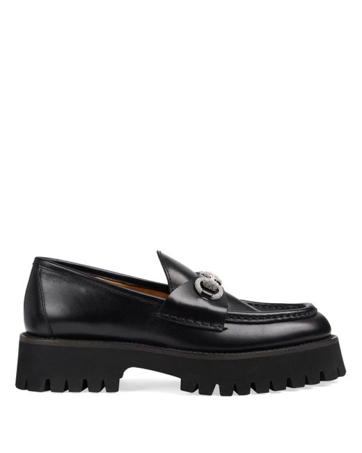 Gucci Horsebit Leren Loafers in het Black