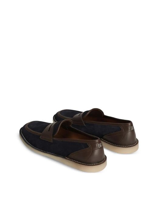 Dolce & Gabbana Black Penny-Slot Loafers for men
